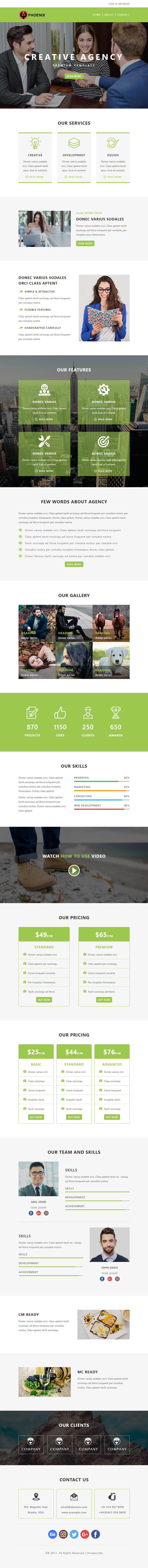 Agency template preview