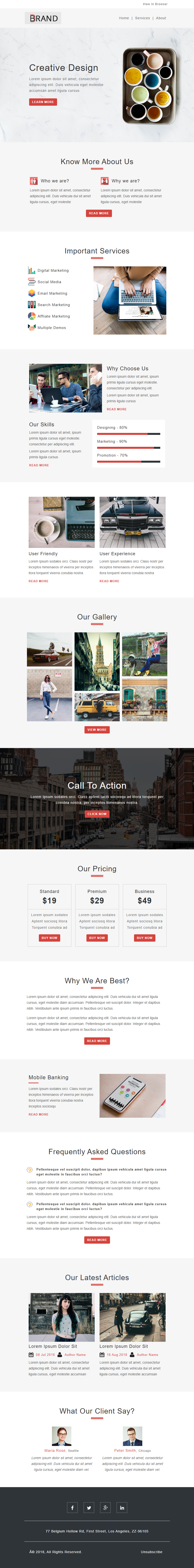 Brand template preview