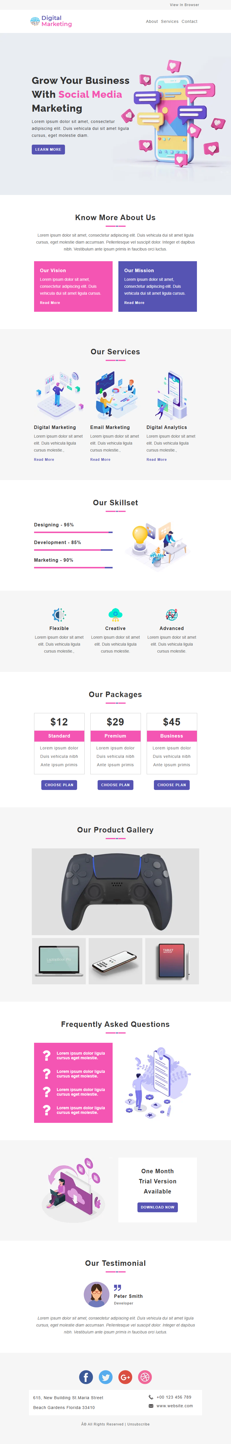Digital Marketing template preview