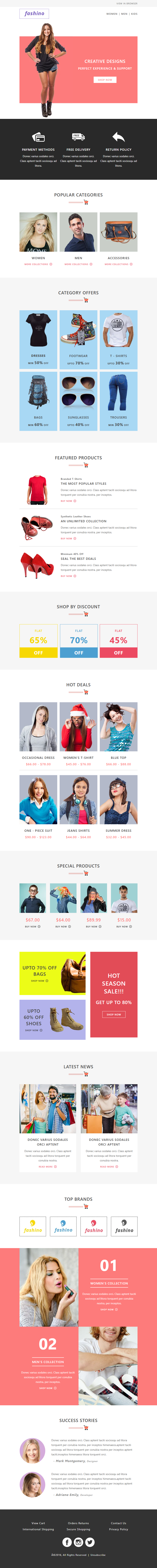 Fashino template preview