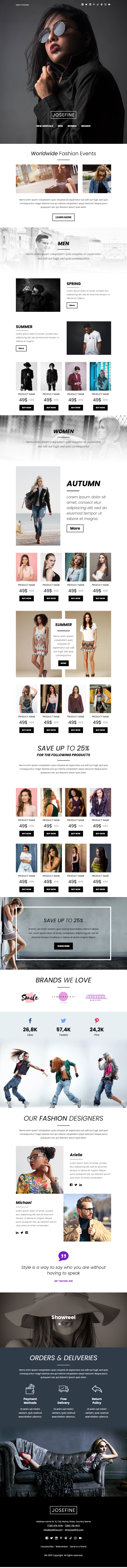 Josefine template preview