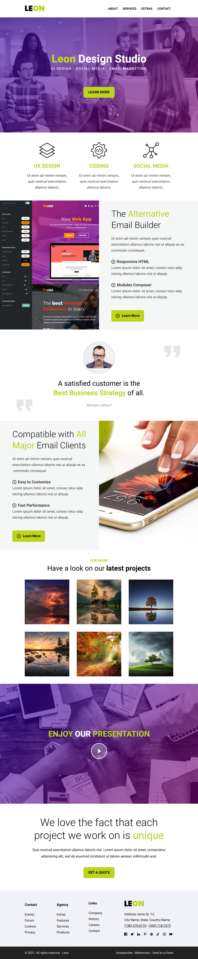 Leon template preview