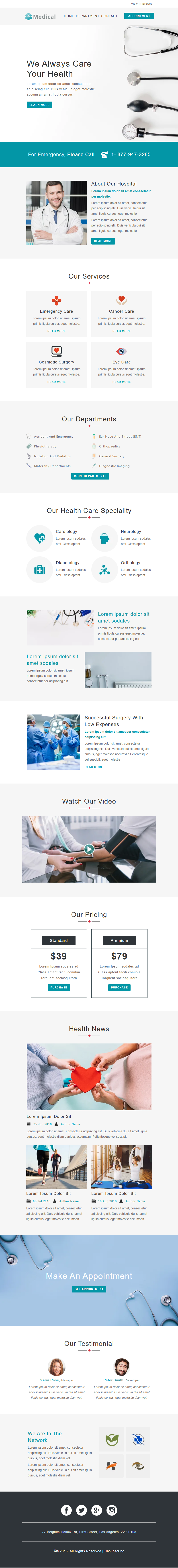 Medical template preview