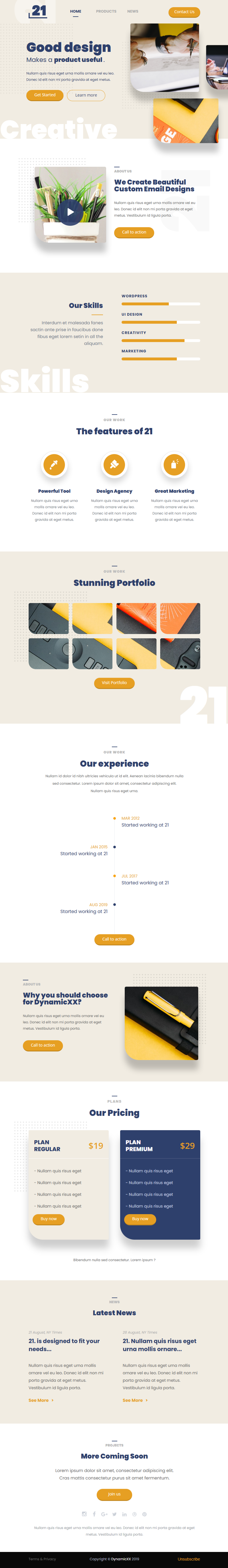 Twenty One template preview